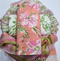 Pure cotton hand-block print suit with Chiffon dupatta