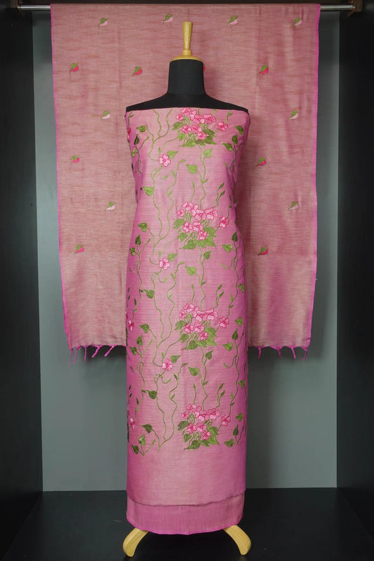 Pure Khaddi Cotton Linen Unstitched Suit