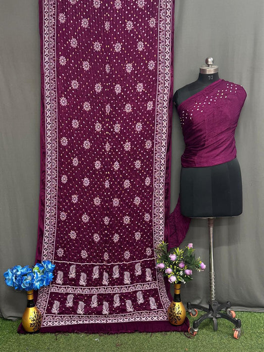 Pure Modal Silk Saree with blouse