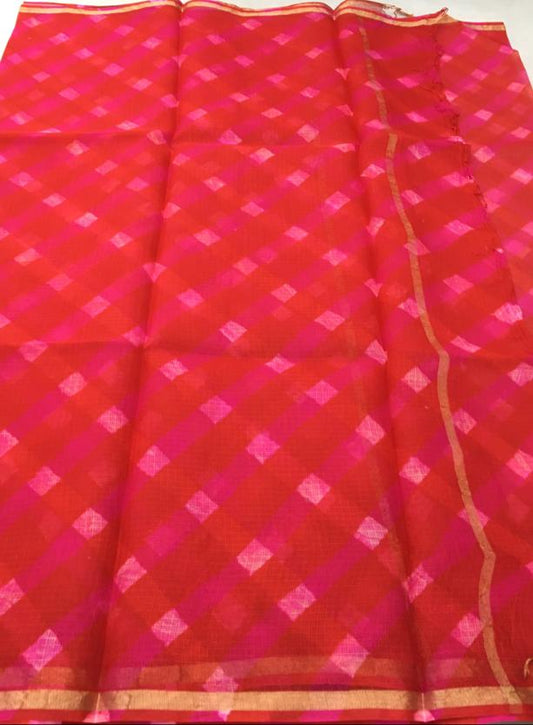 Beautifull pure kota silk leheriya work saree