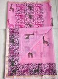 Beautiful kota cotton hand brush print work saree