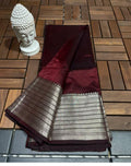 Pure Cotton Silk Mangalagiri Saree With Running Blouse .