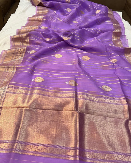 Banarasi Semi  Kora Organza soft silk  Saree