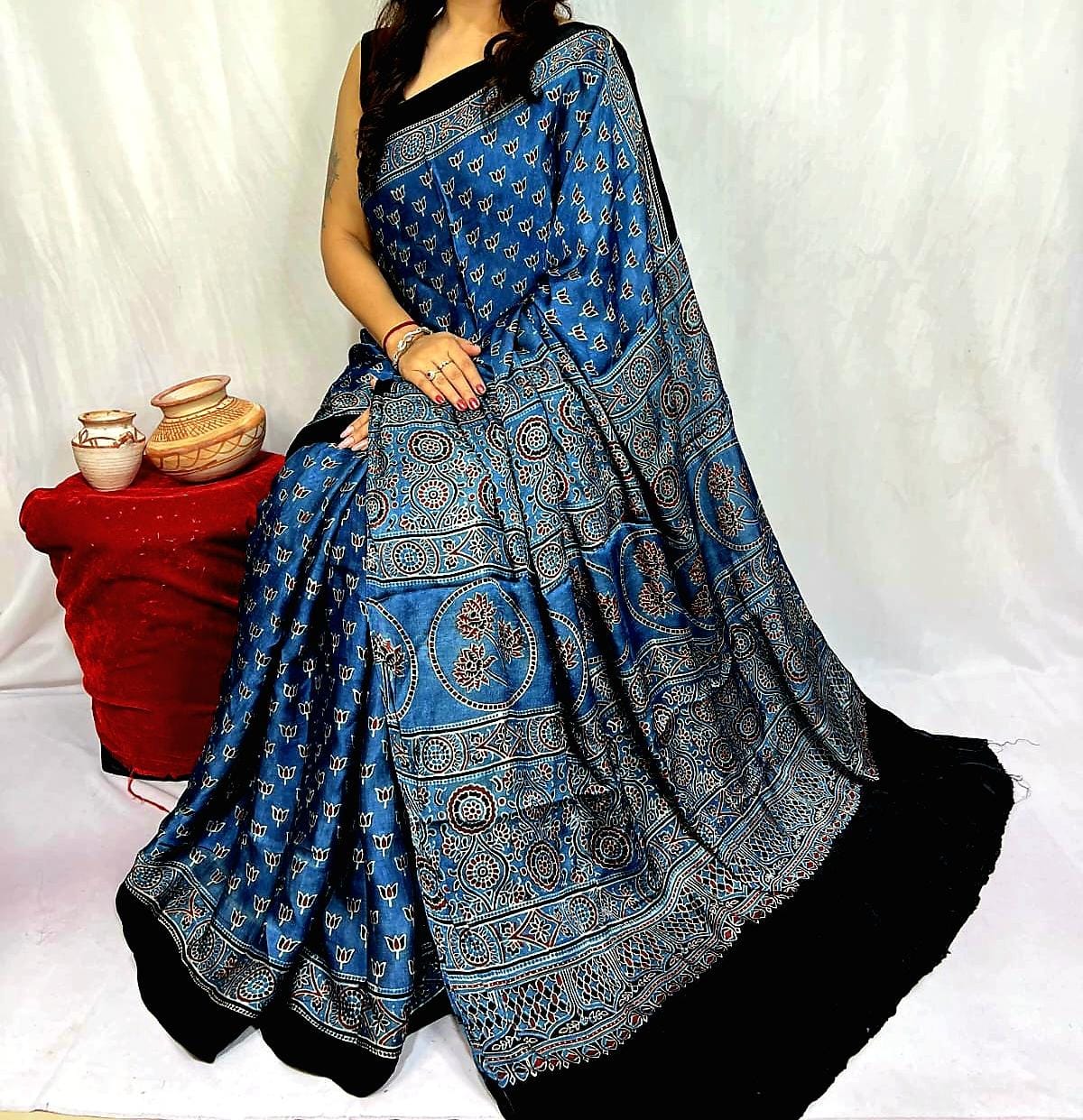 Pure Modal Silk Saree with blouse