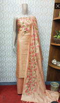 Pure Khaddi Cotton Linen Embroidery Work Unstitched Suit