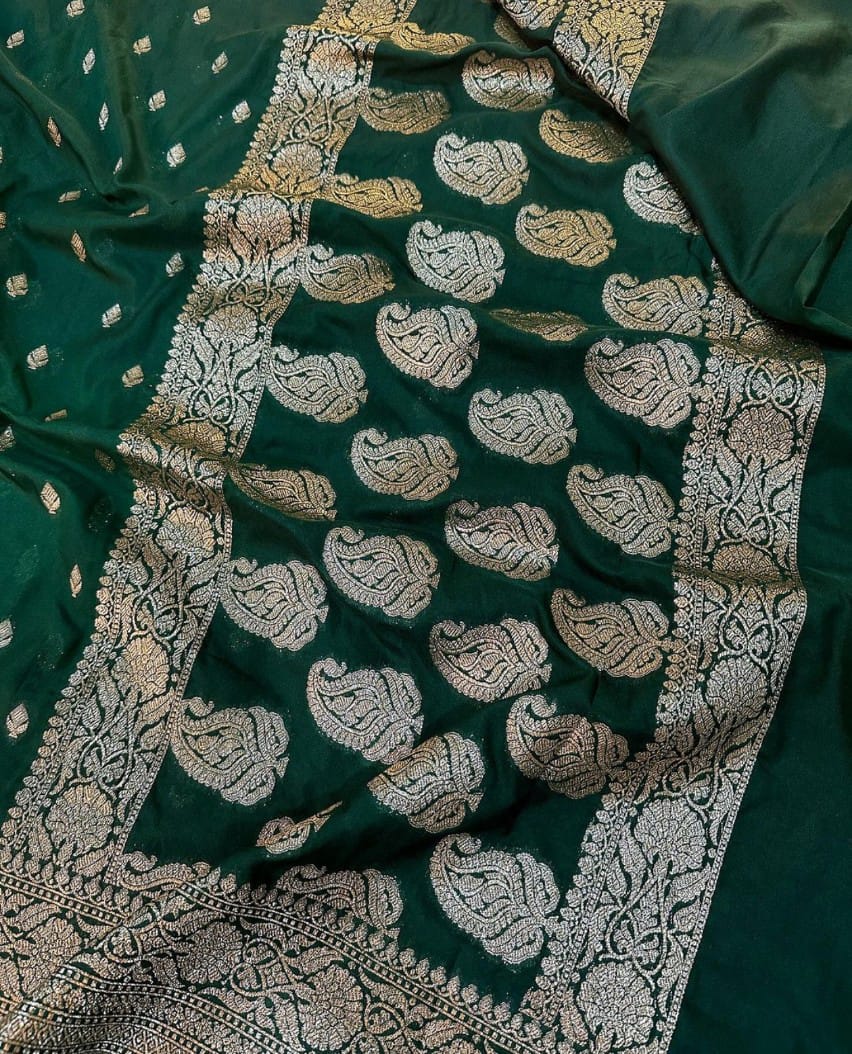 Banarasi  Semi  Warm Silk Soft Saree