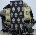 Pure cotton hand-block print suit with Chiffon dupatta