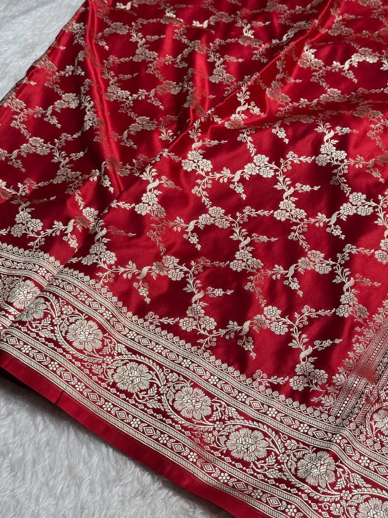 Banarasi Pure katan mashru silk saree With Blouse