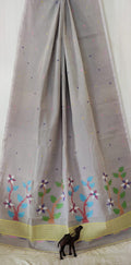 Pure Cotton needle work jamdani Saree With Blouse