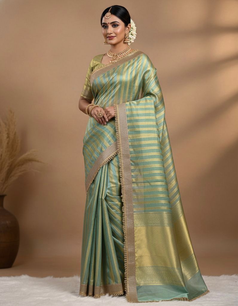 Banarasi Tissue Silk Saree With Blouse