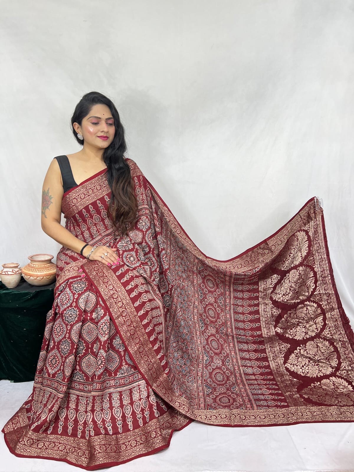 Pure Modal Silk Saree with blouse