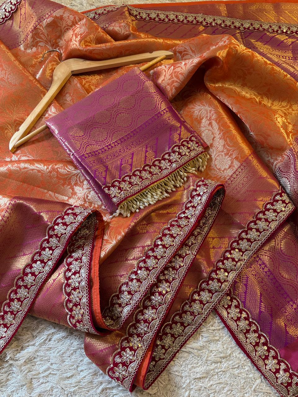 Banarasi Tissue Silk Saree With Blouse