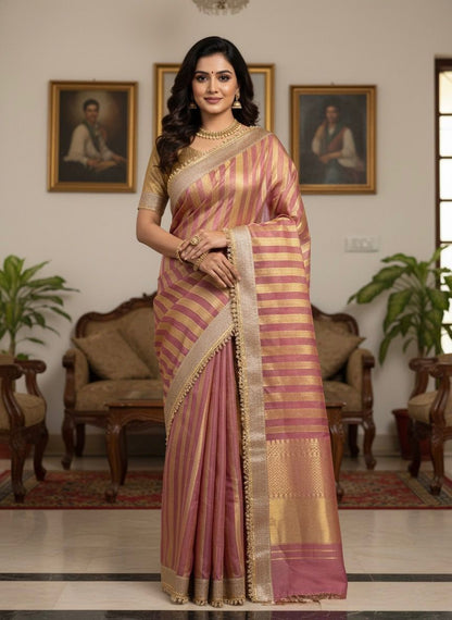 Banarasi Tissue Silk Saree With Blouse