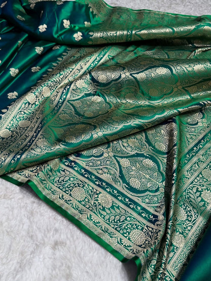 Banarasi Pure katan mashru silk saree With Blouse