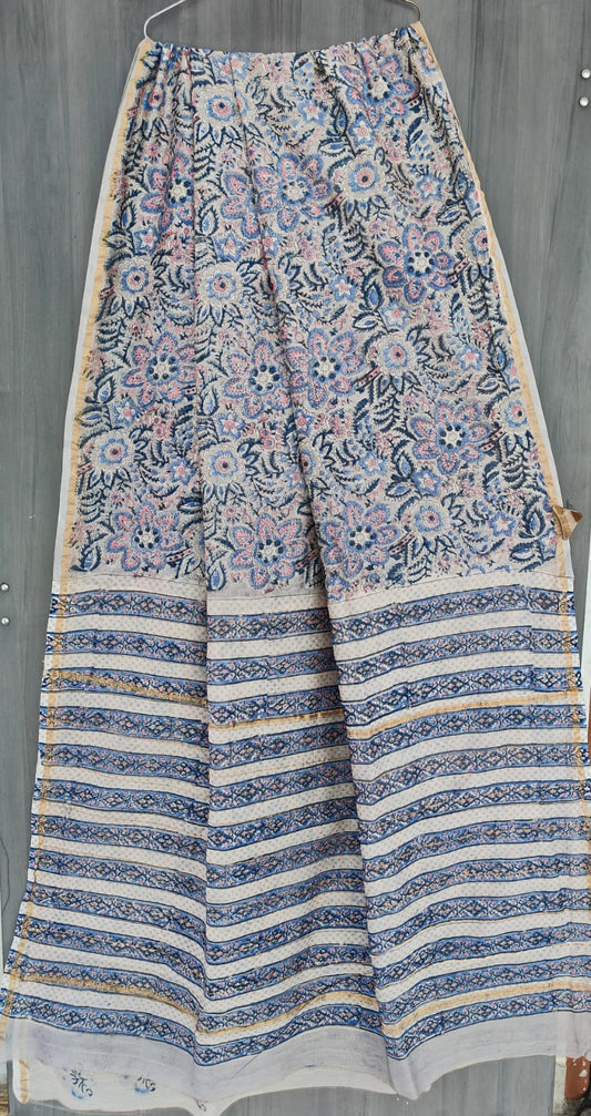 Traditional Hand-block Print Chanderi Silk Saree