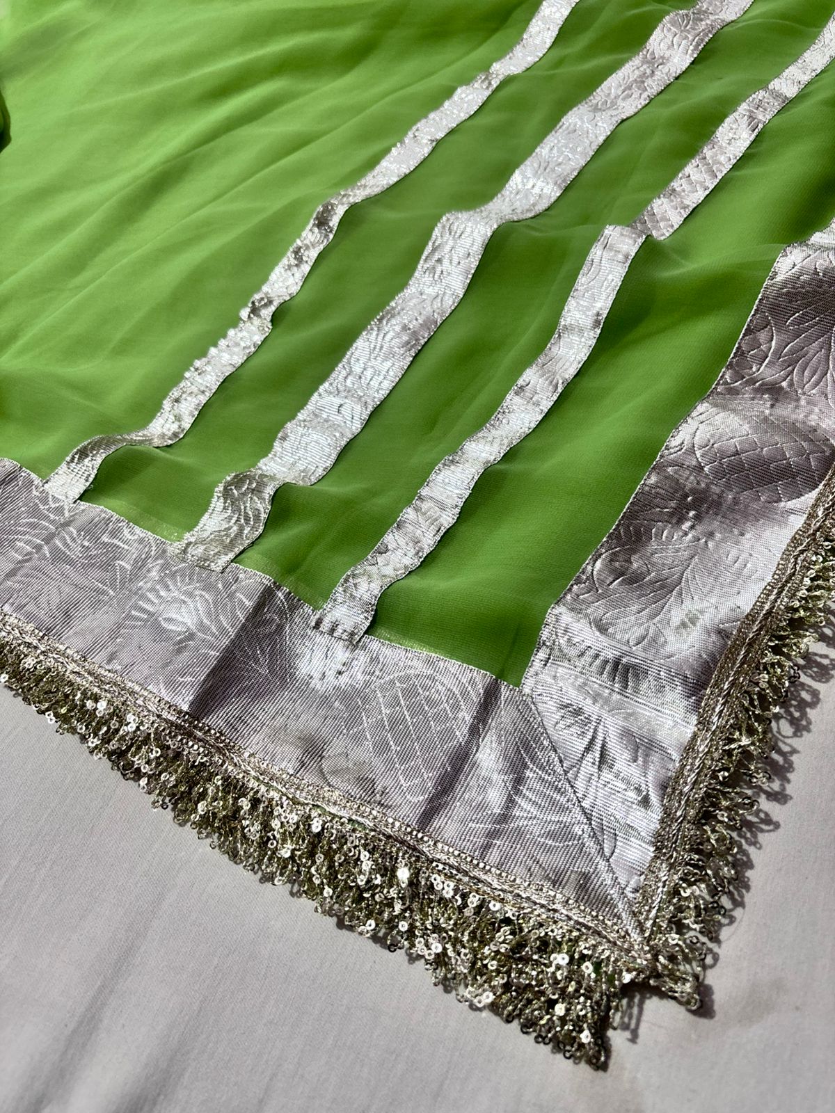 Beautiful Georgette Gota  Patti  Work Saree