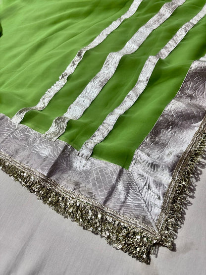 Beautiful Georgette Gota  Patti  Work Saree