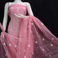 Pure Kota-Doria Unstitched Suit with Embroidery Work