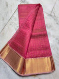 Pure Cotton Silk Mangalagiri Saree With Running Blouse .
