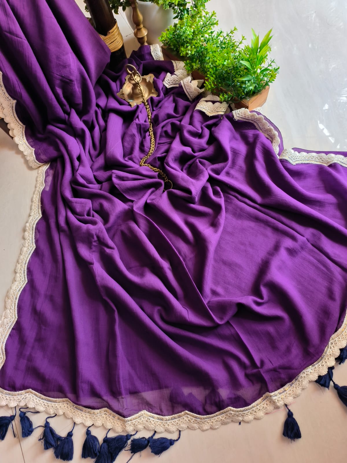 Beautiful Cotton Mulmul  Saree