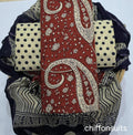 Pure cotton hand-block print suit with Chiffon dupatta