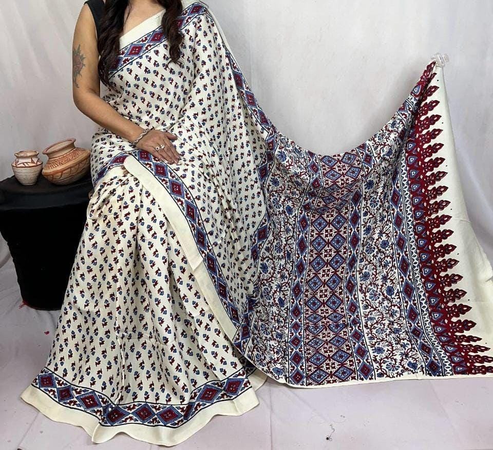 Pure Modal Silk Saree with blouse