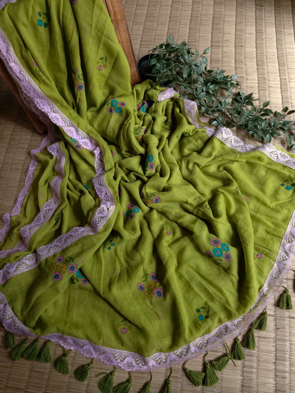 Beautiful Cotton Mulmul  Saree