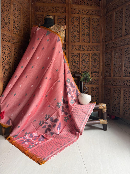 Pure Cotton needle work jamdani Saree