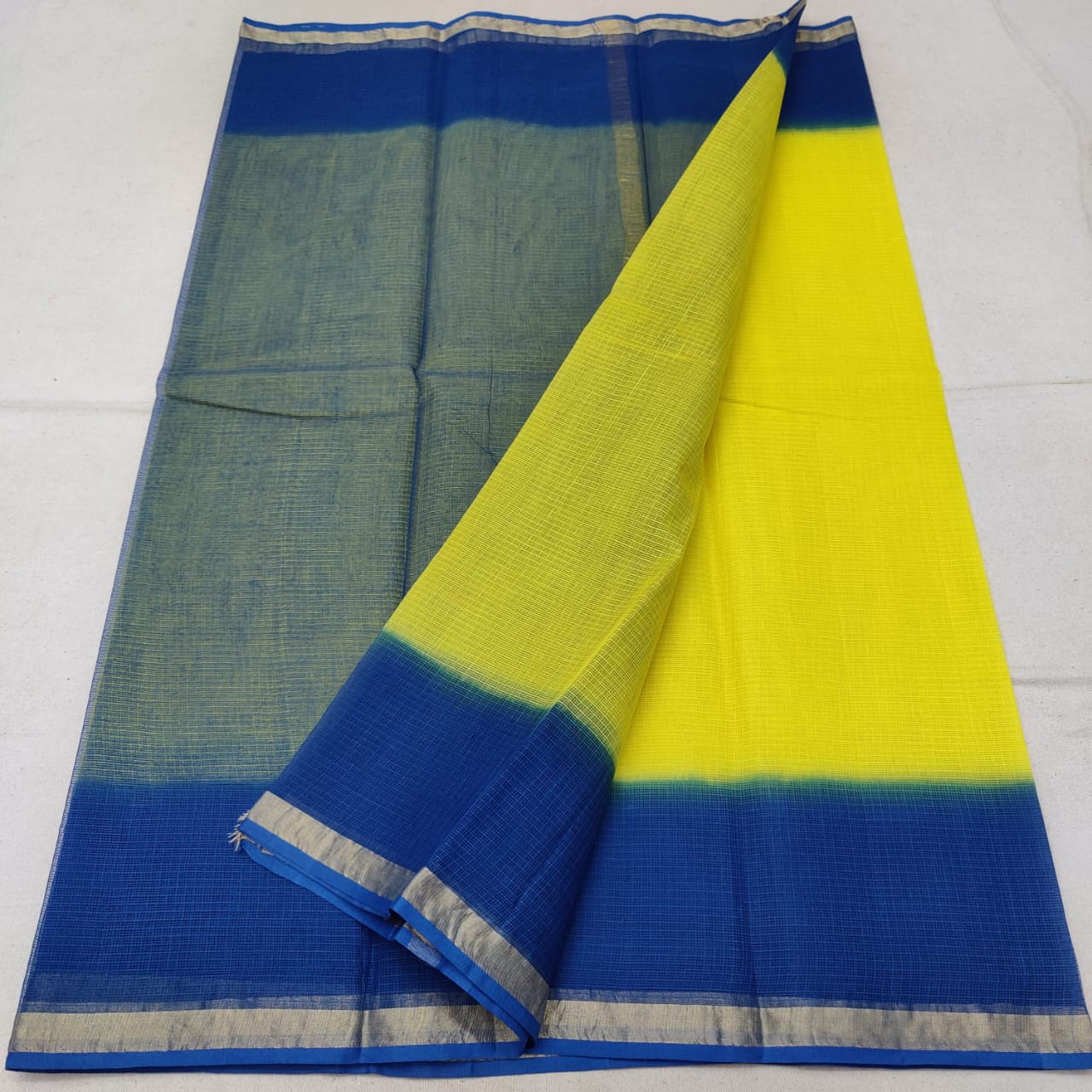 Kota Cotton Plain Dye Saree