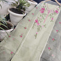 Kota Doria Embroidery work Unstitched Suit