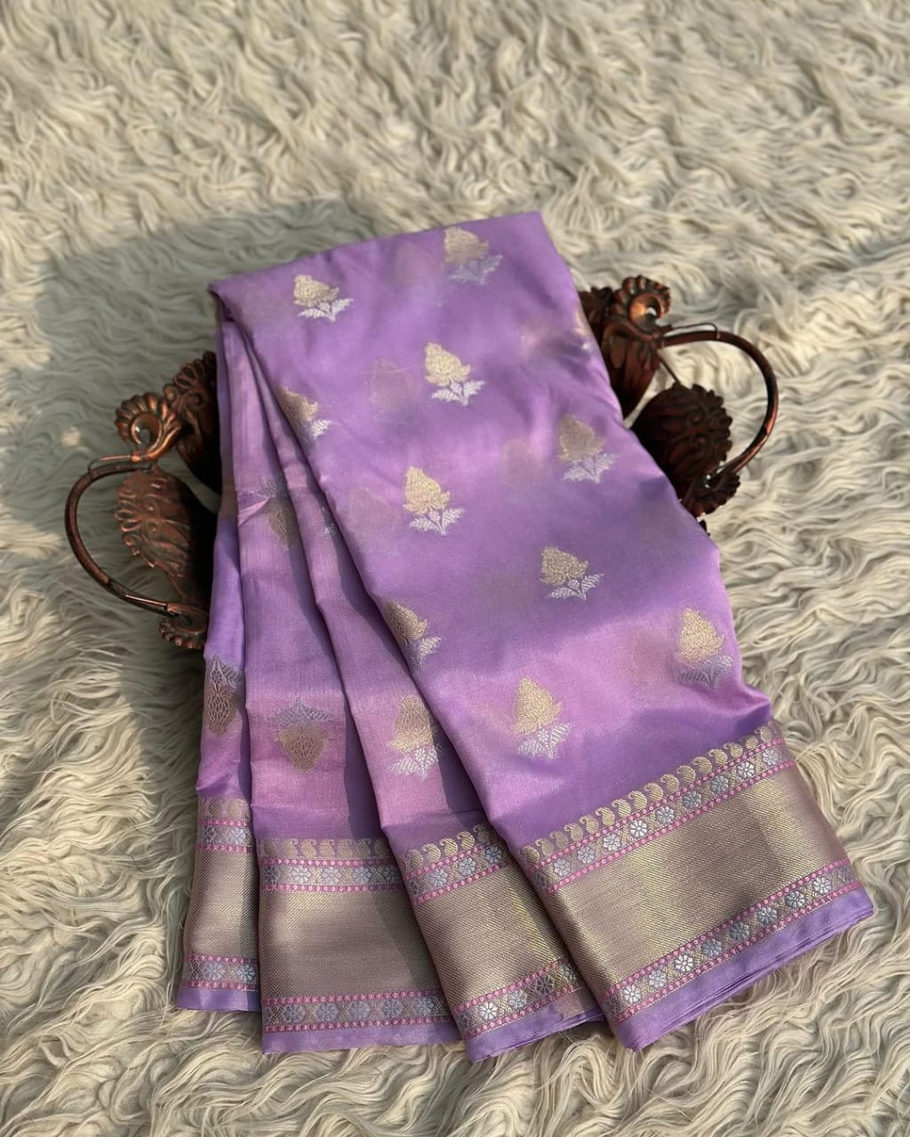 Banarasi Semi Khaddi Katan Georgette   Saree