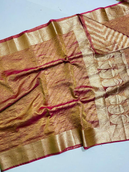 Banarasi  Semi Tissue Silk Saree With Blouse