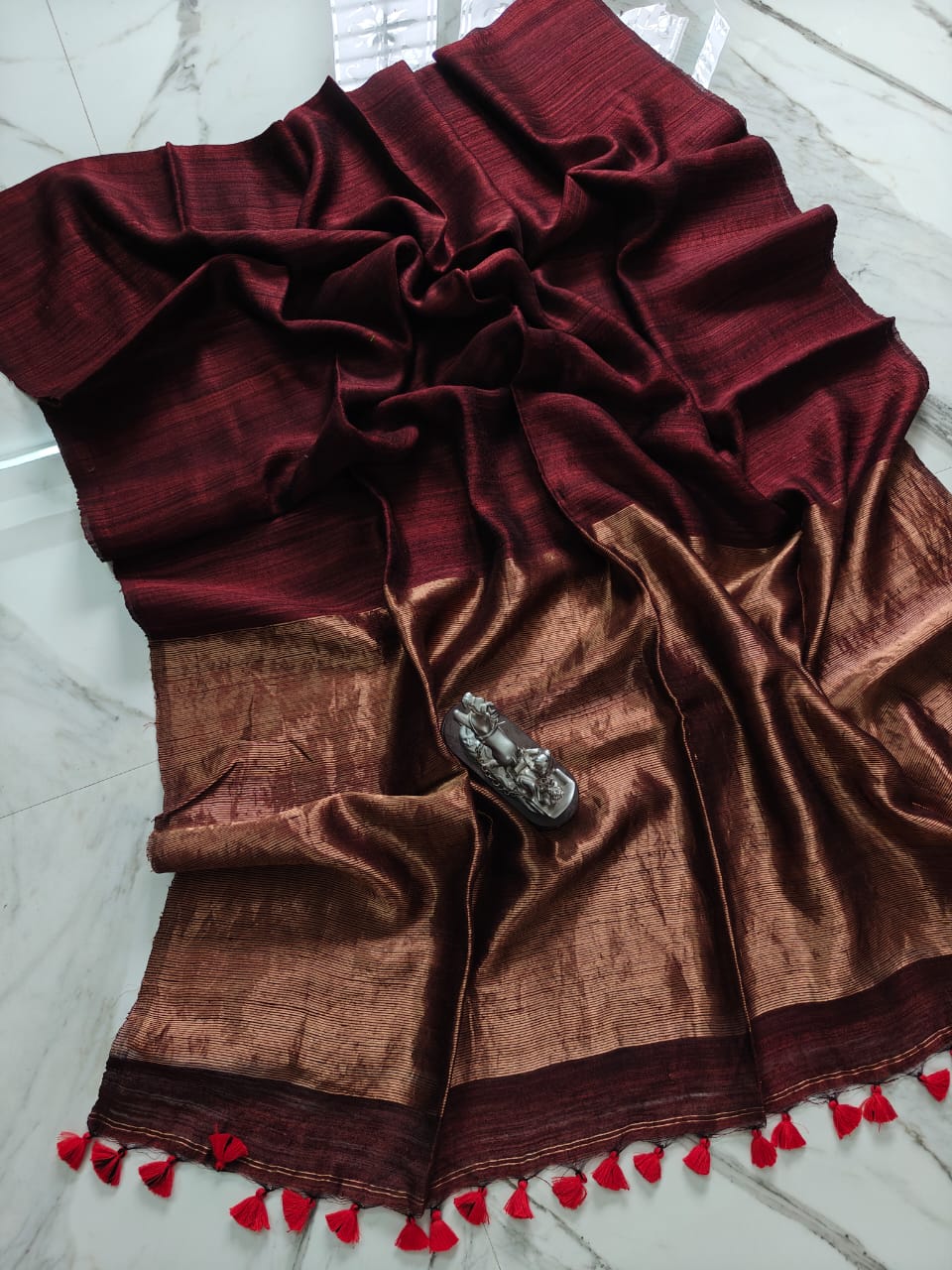 Bengal Handloom Pure Matka Silk Saree With ( Silk Mark Certified)