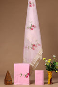 Pure Cotton Unstitched Suit With Organza Silk Dupatta