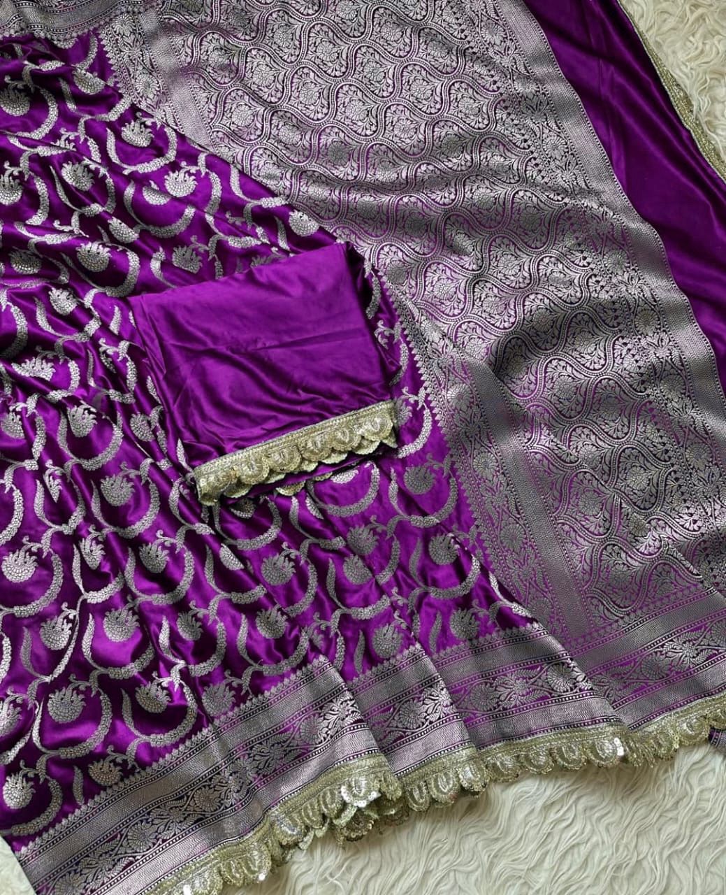 Banarasi katan mashru silk saree