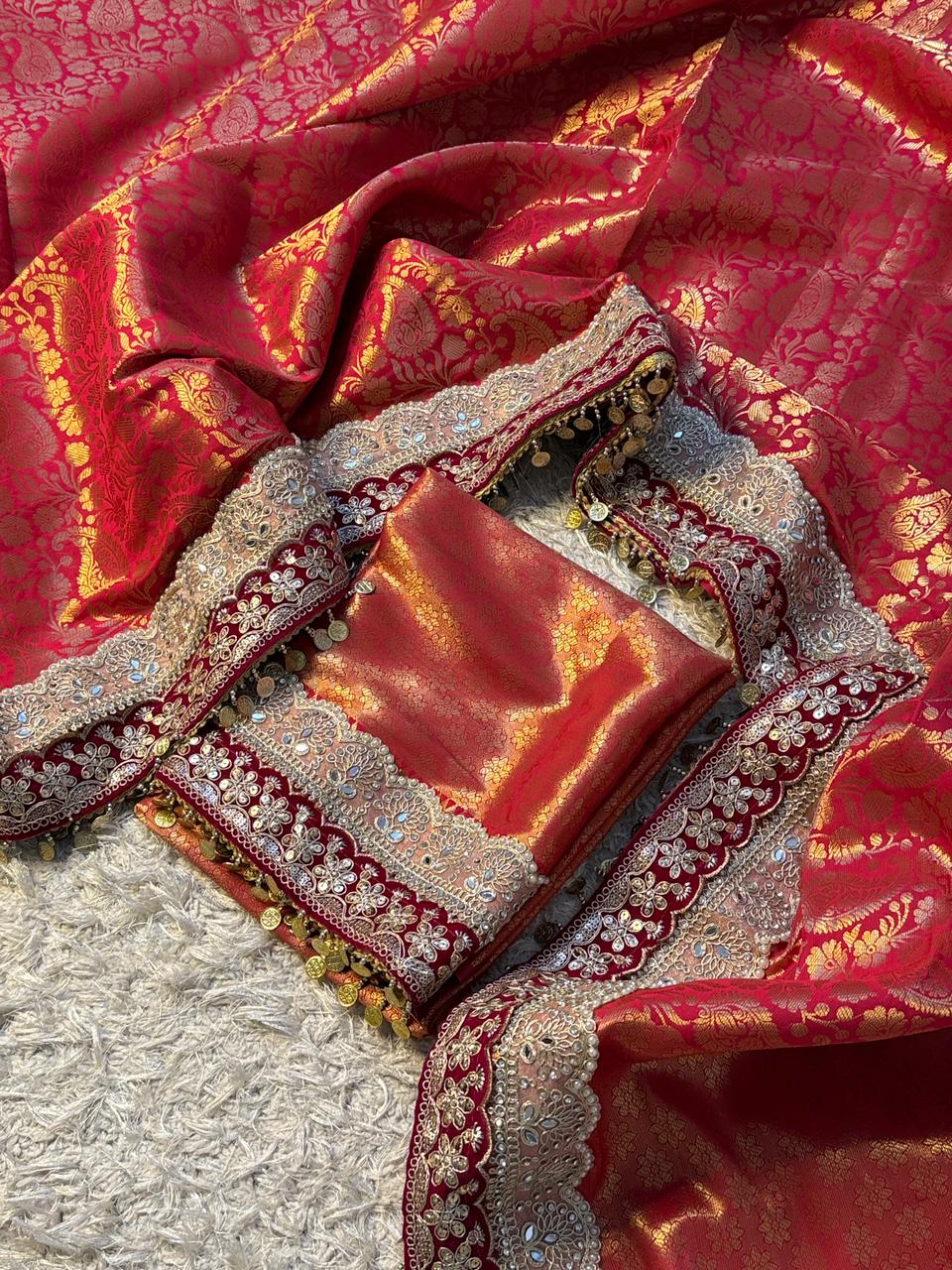 Banarasi Tissue Silk Saree With Blouse