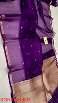 Pure Handloom banarasi  kora Silk Saree