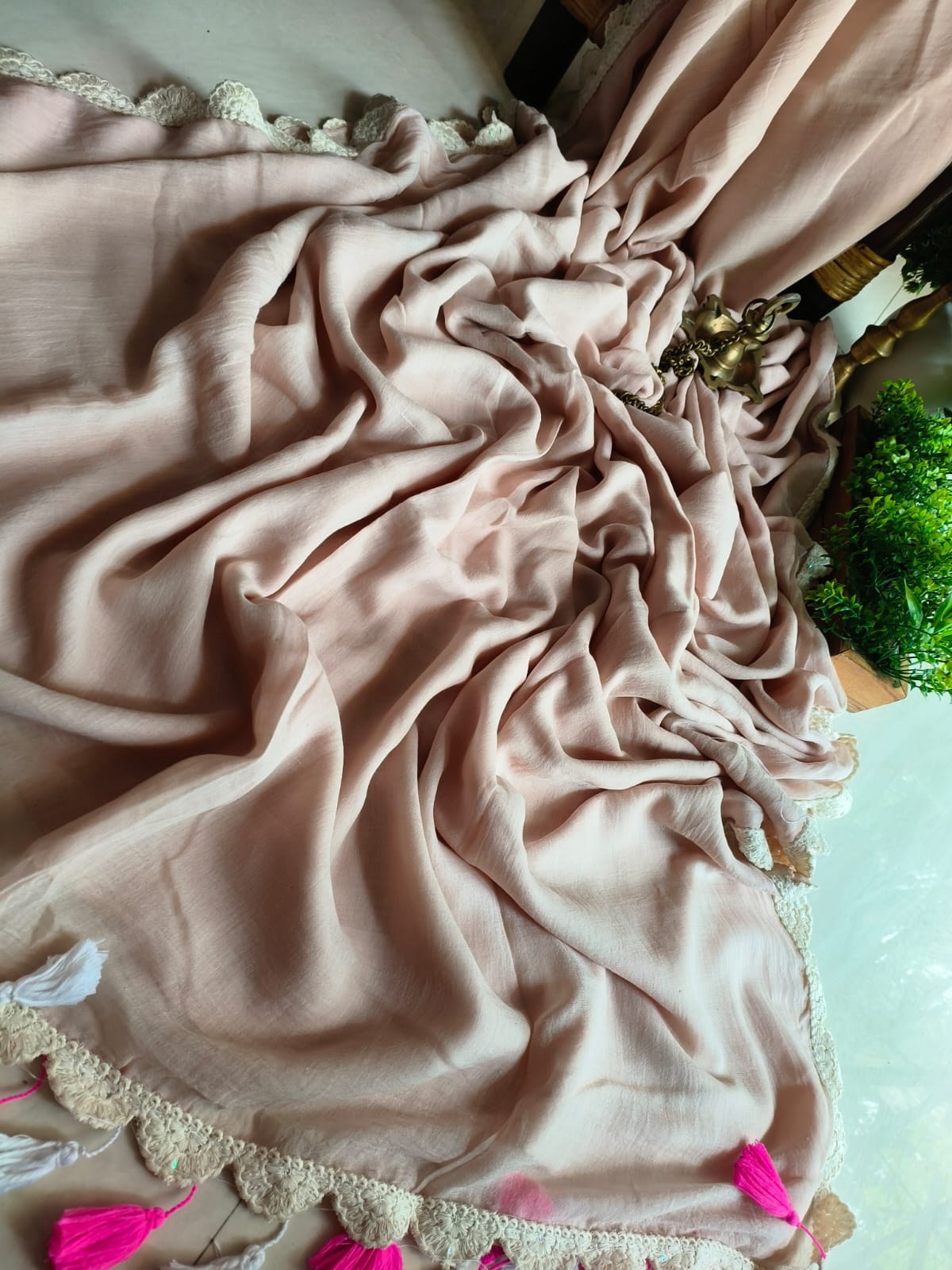 Beautiful Cotton Mulmul  Saree