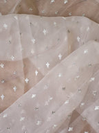 Pure organza silk chikankari work  saree with heavy blouse