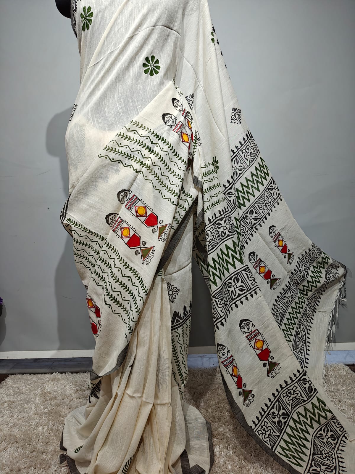 khaddi Cotton Silk Saree