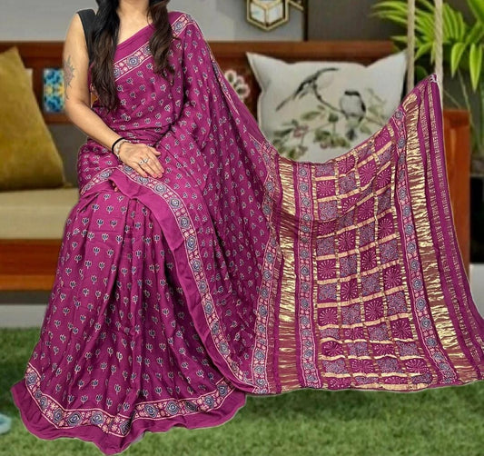 Pure Modal Silk Saree with blouse