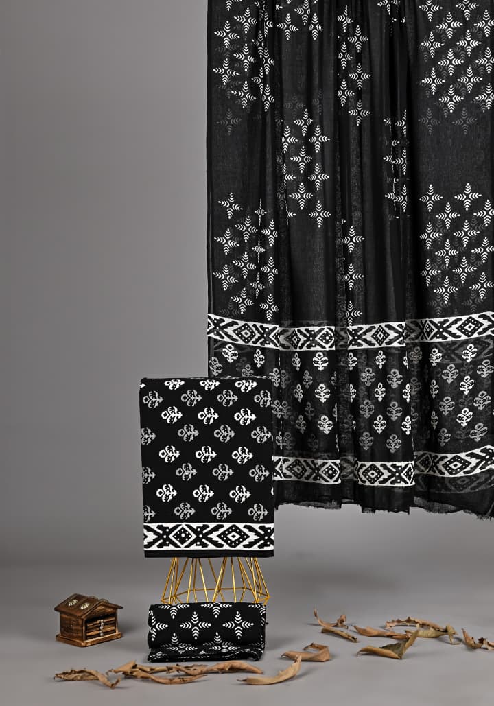 Exclusive new hand block printed cotton suits with cotton duptta