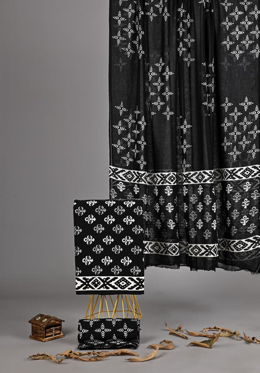 Exclusive new hand block printed cotton suits with cotton duptta