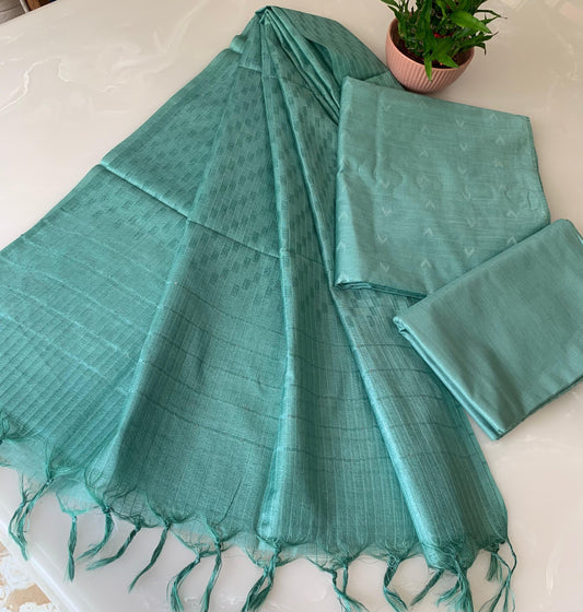 Bhagalpuri Katan Silk 3PC Unstitched Suit