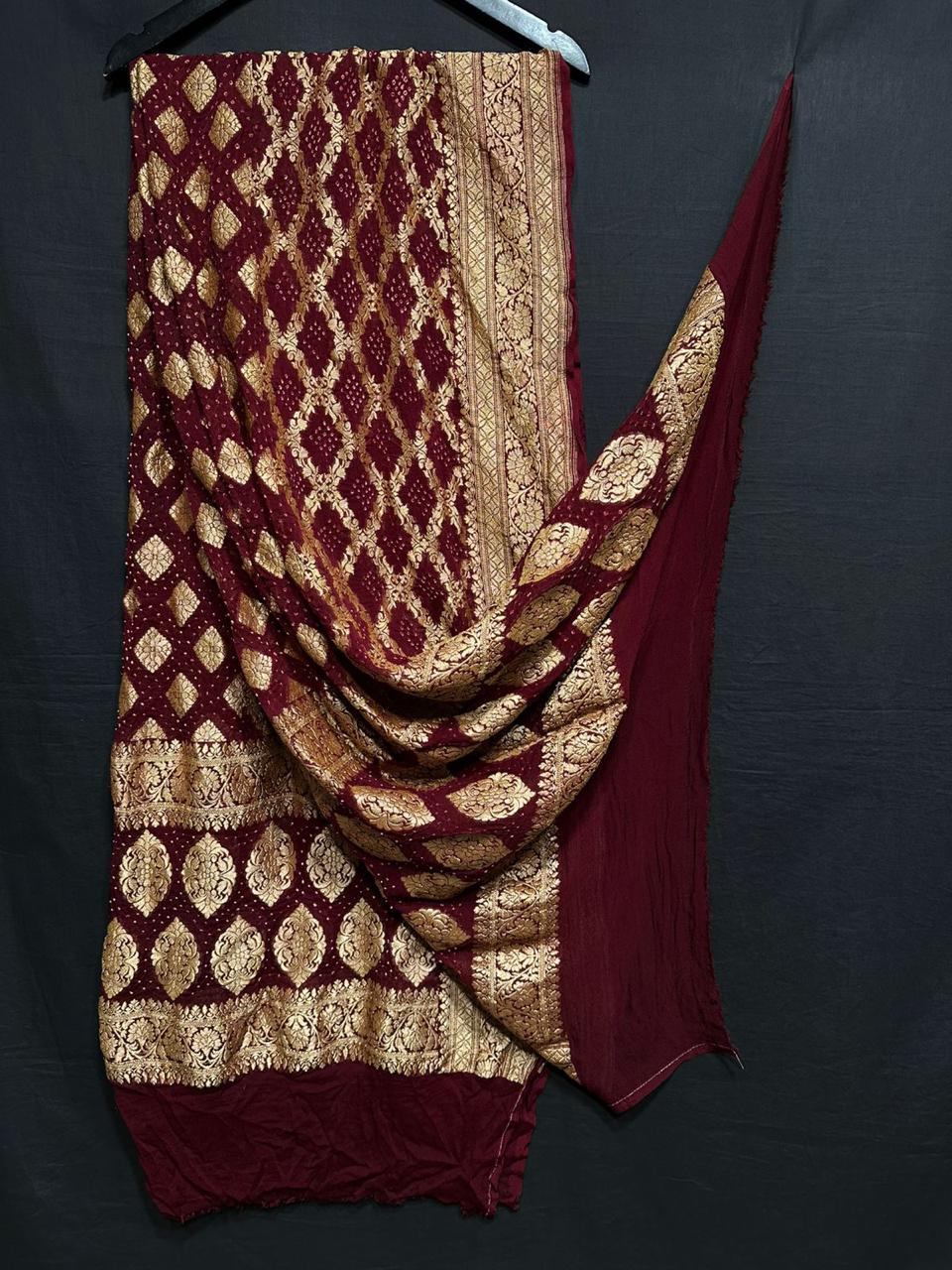 Pure Modal Silk  Bandhaj  Print   Dupatta