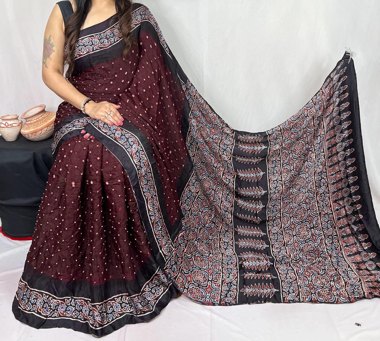 Pure Modal Silk Saree with blouse