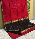 Maheshwari Cotton Silk Zari Work Saree With Blouse