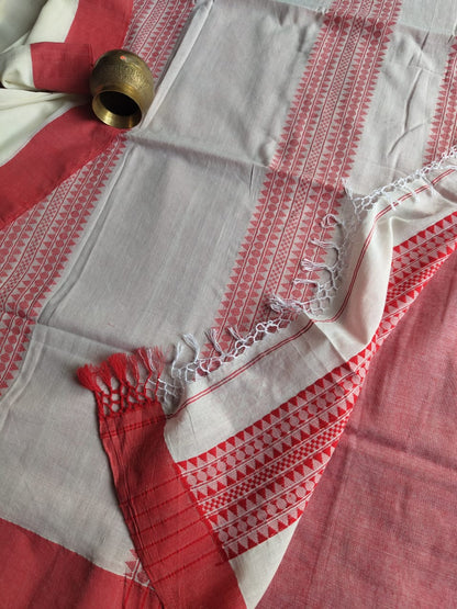 Bengal  Pujo Special Mercerised Cotton Saree