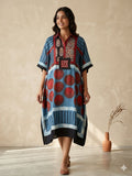 Pure Modal Silk Handblock Printed Kaftans Stitched suit