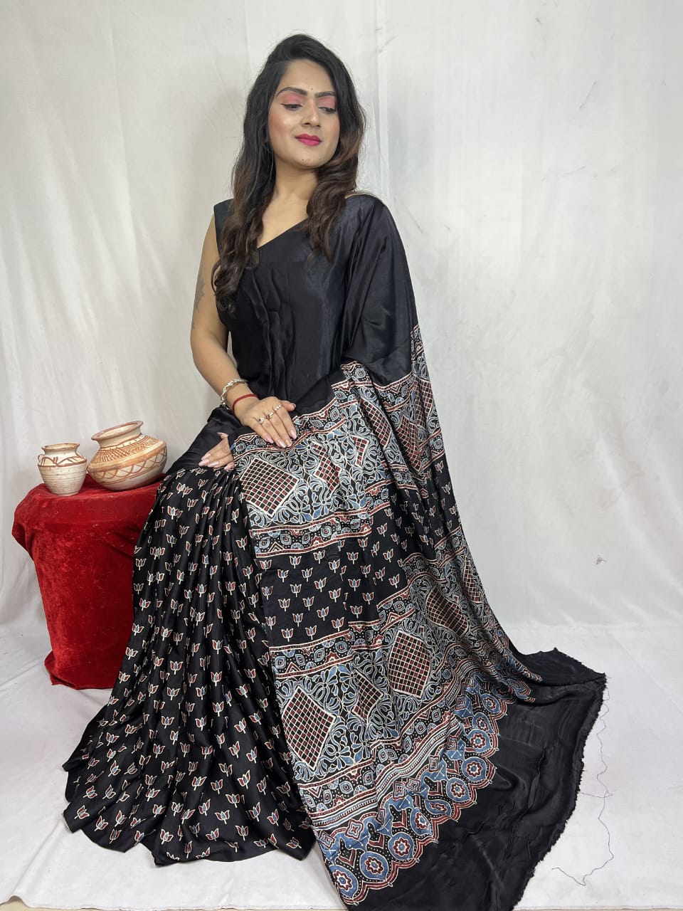 Pure Modal Silk Saree with blouse